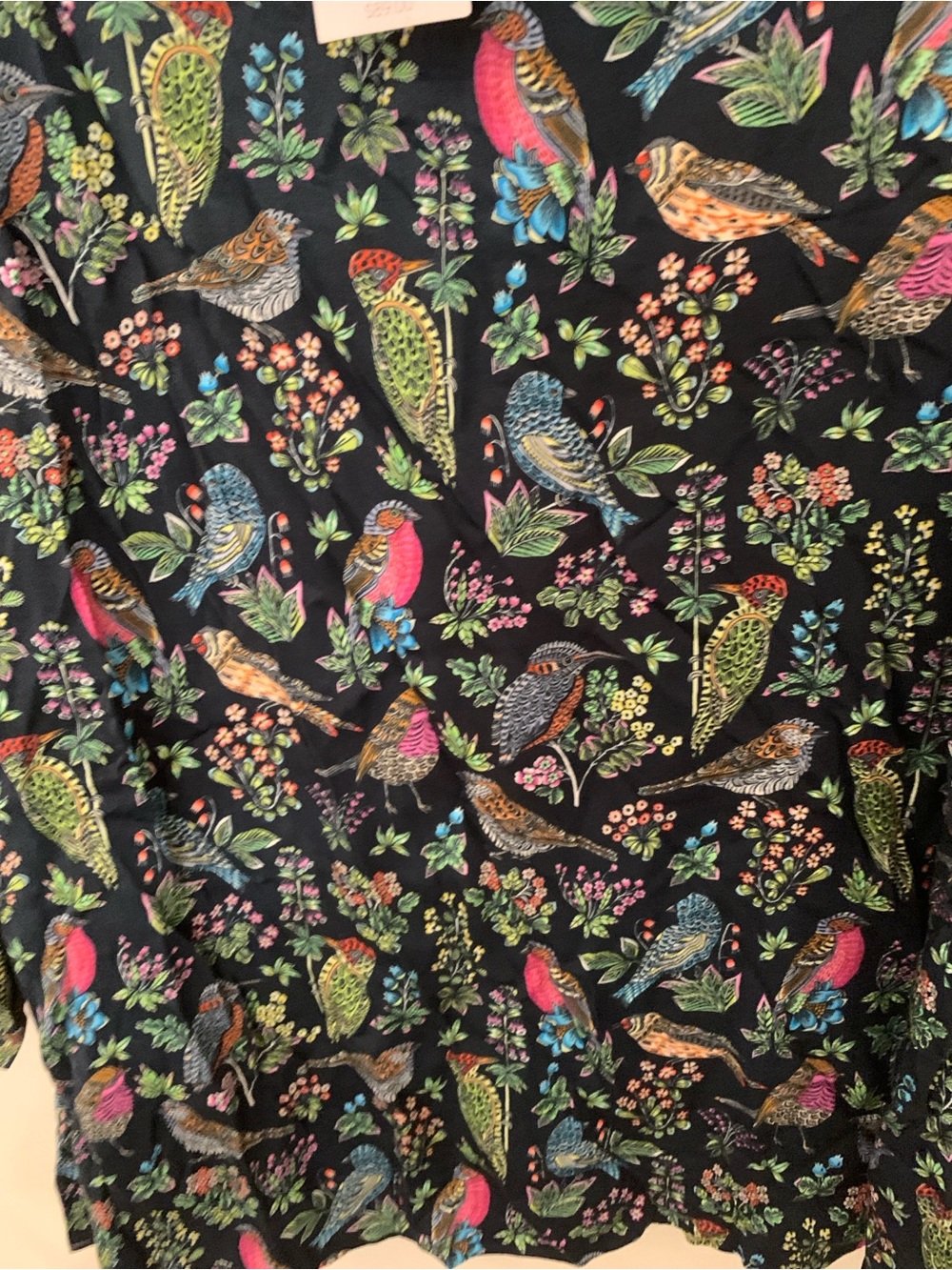 J. Jill Navy Tunic with Multicolor Bird & Floral Print - Picture 5 of 7